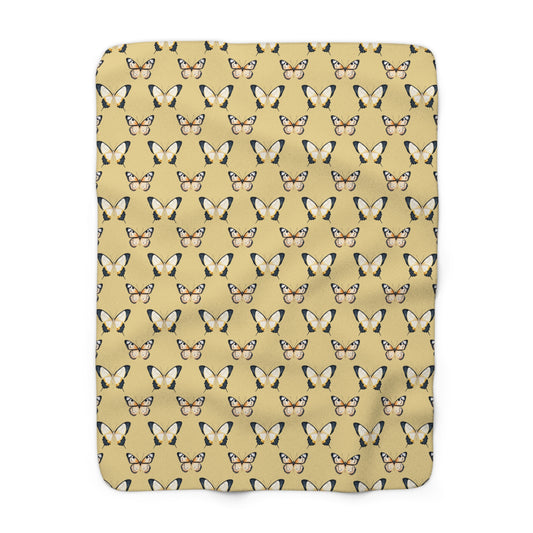 Golden Flutter Fleece Blanket