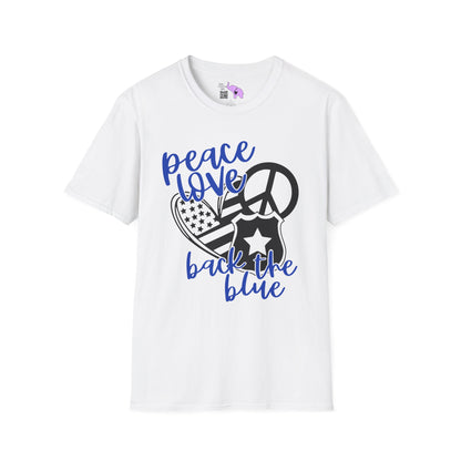 Peace Love Back The Blue Adult T-shirt