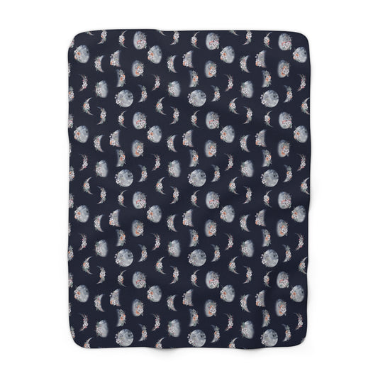 Lunar Garden Fleece Blanket