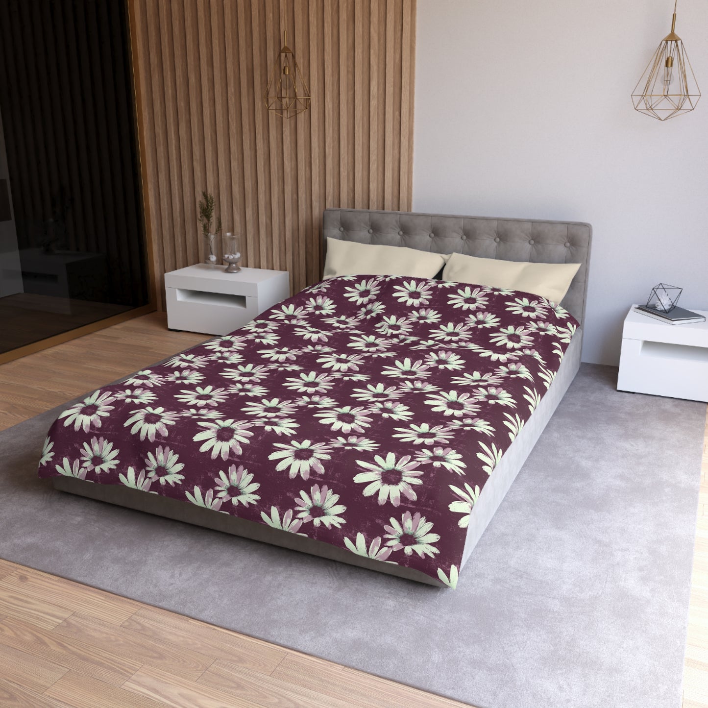 Purple Tide Petals Microfiber Duvet Cover