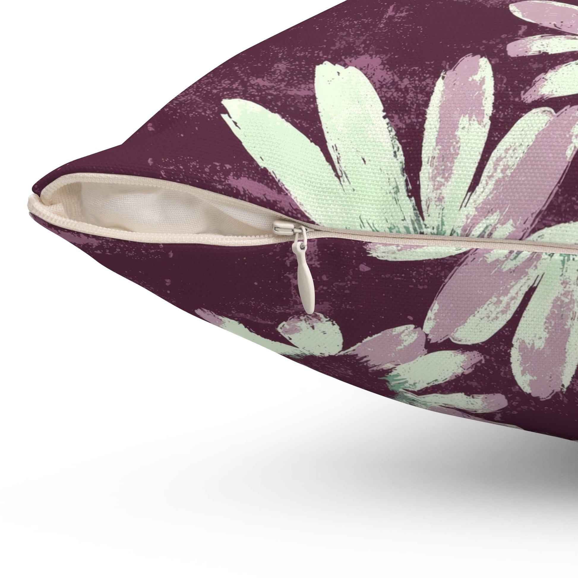 Purple Tide Petals Throw Pillow