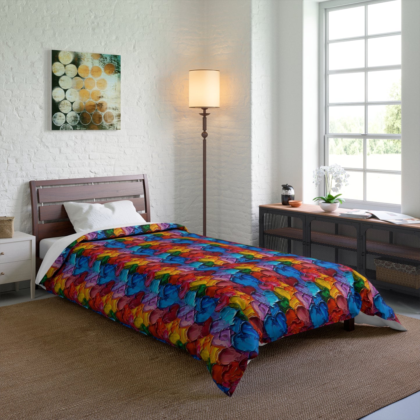 Palette Knife Hearts Comforter