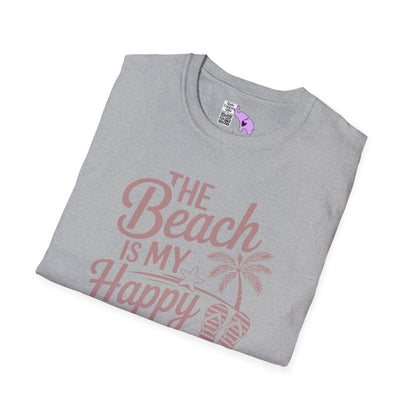 The Beach Is My Happy Place Adult T-shirt