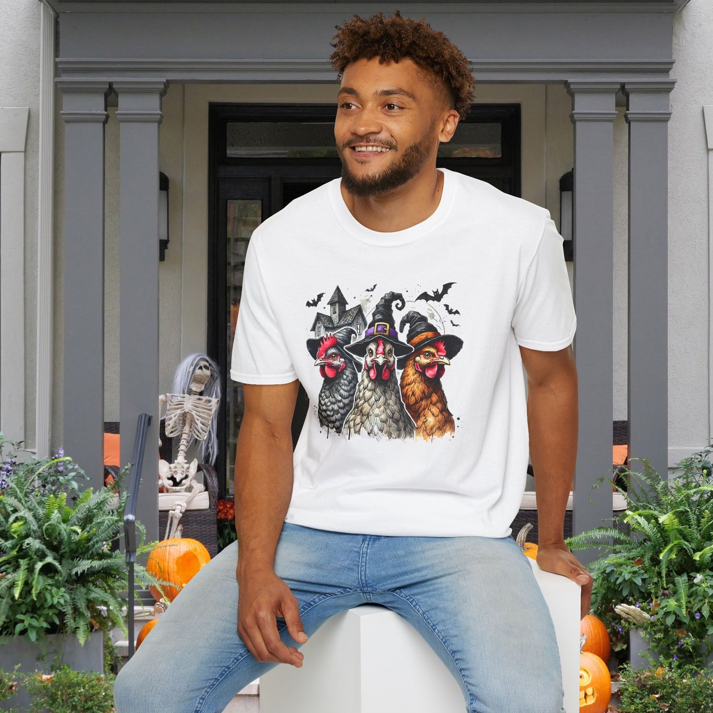 Spooky Chickens (2) Adult T-shirt