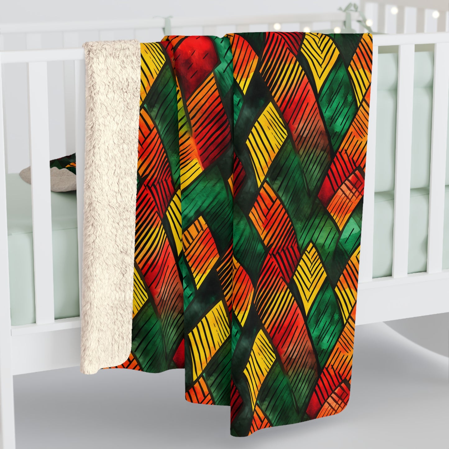 Joyful Vibes Sherpa Fleece Blanket