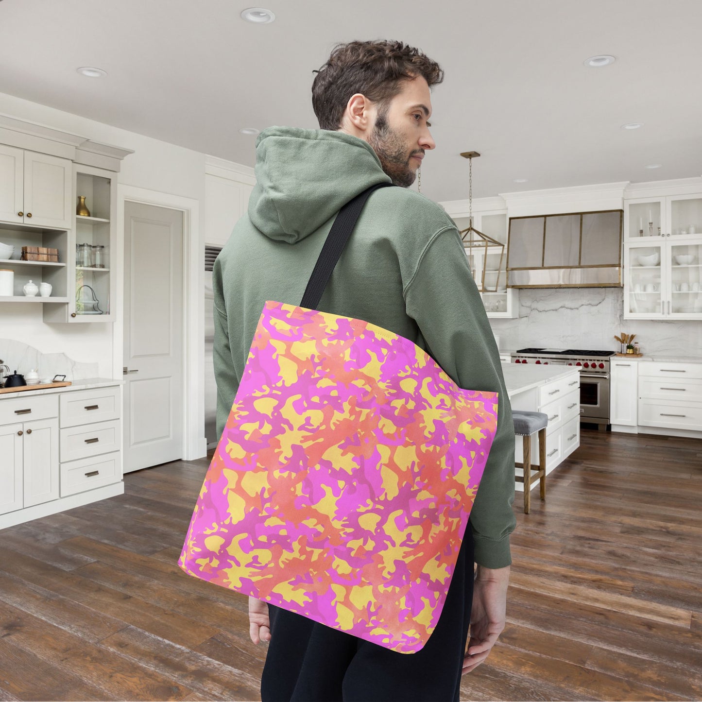 Sunset Sorbet Camo Canvas Tote Bag