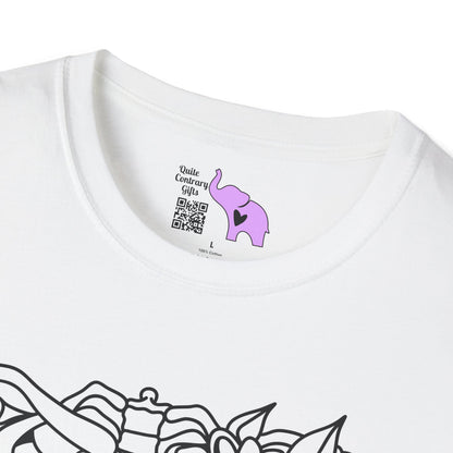 Floral Ribcage Adult Tshirt