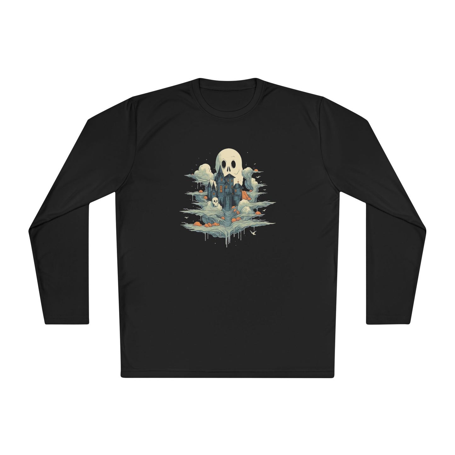 Creepy Ghost 14 Adult Long Sleeve Tee