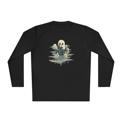 Creepy Ghost 14 Adult Long Sleeve Tee