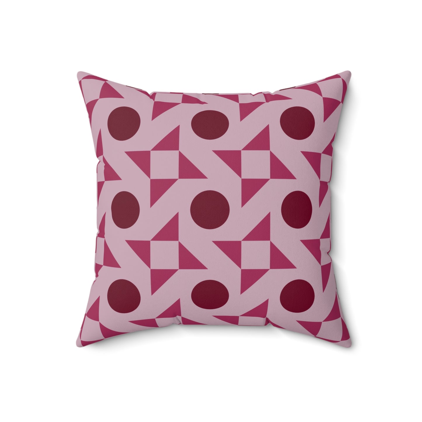 Crimson Pinwheels Throw Pillow