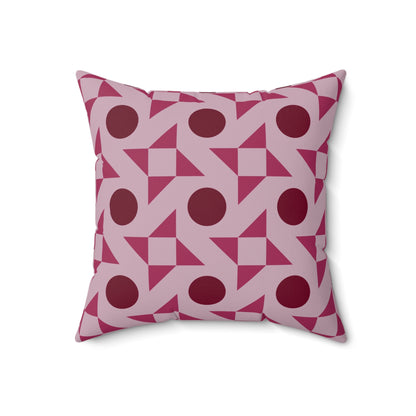 Crimson Pinwheels Throw Pillow