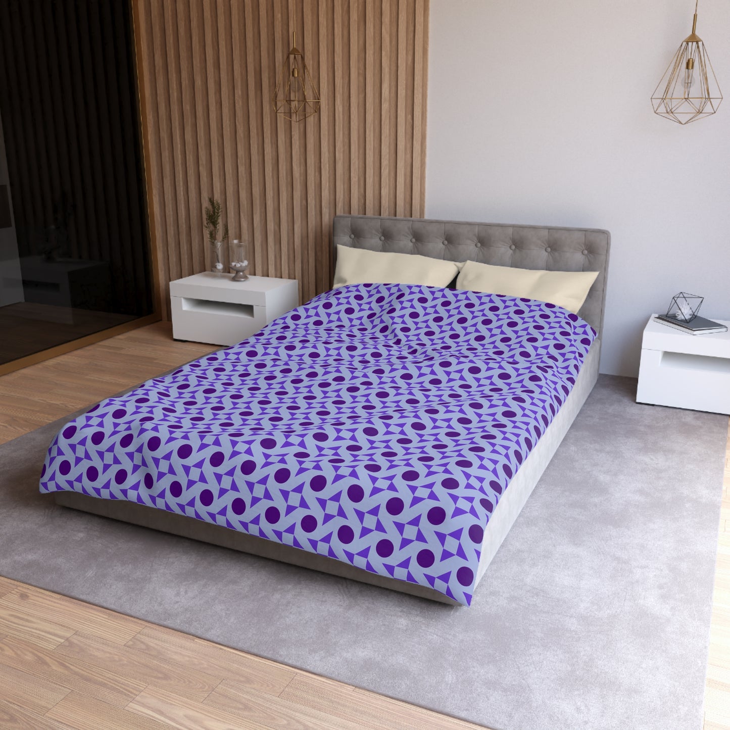 Violet Pinwheels Microfiber Duvet Cover