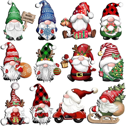 24 PCs Wooden Christmas Hanging Ornaments