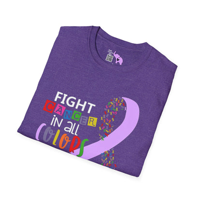 Fight Cancer in All Colors 14 Adult T-shirt