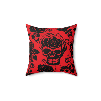 Crimson Masquerade Throw Pillow