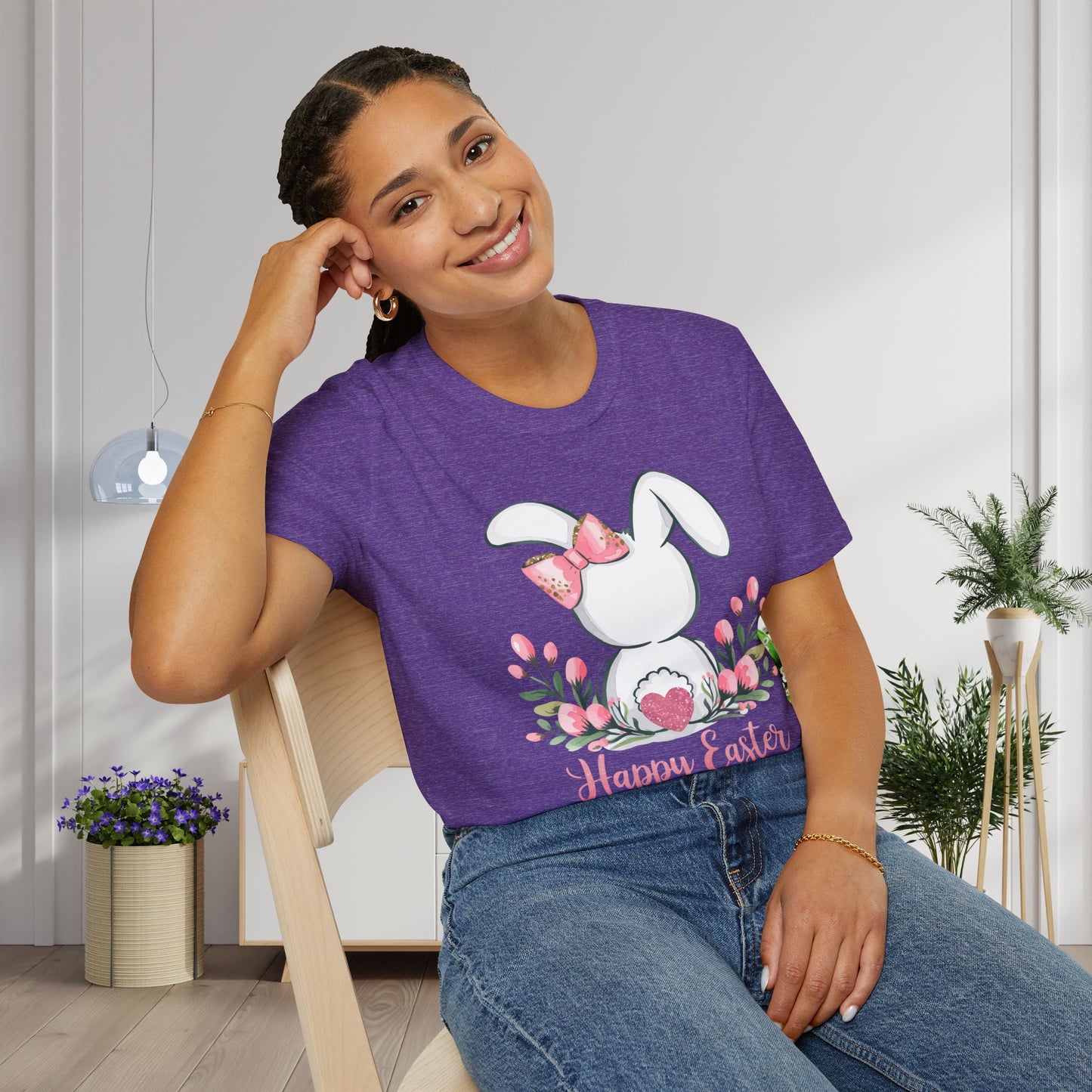 Happy Easter (Bunny Tail) Adult T-shirt