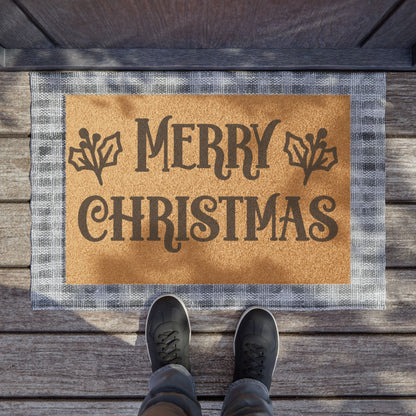 Merry Christmas 3 Coconut Fiber Doormat