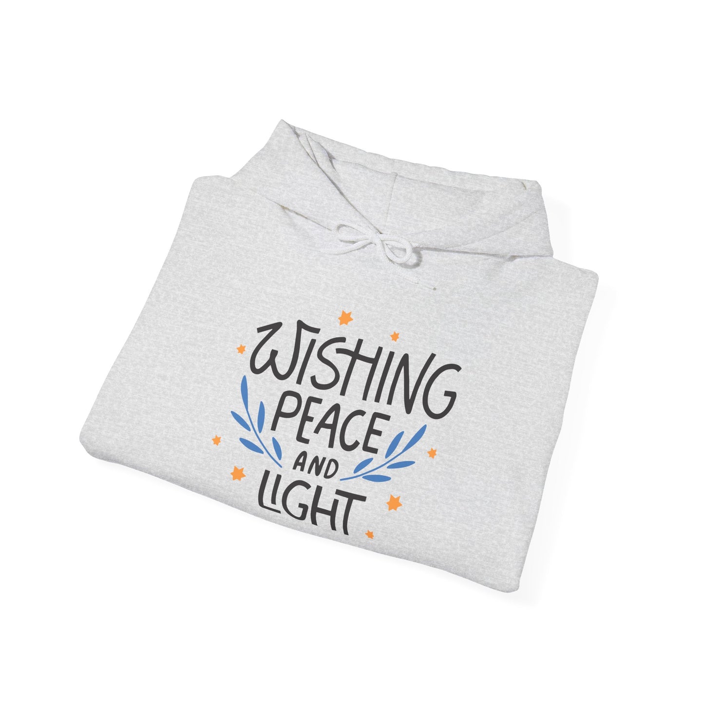 Hanukkah Wishing Peace & Light 3 Heavy Blend™ Hooded Sweatshirt
