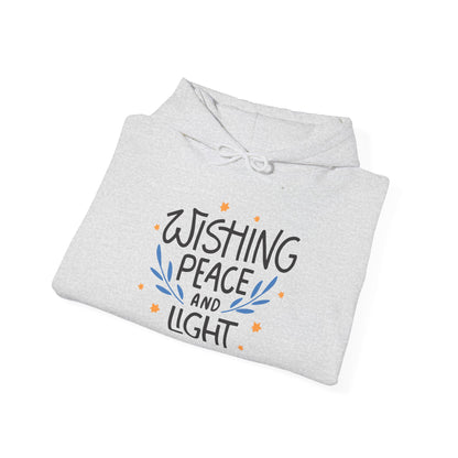 Hanukkah Wishing Peace & Light 3 Heavy Blend™ Hooded Sweatshirt