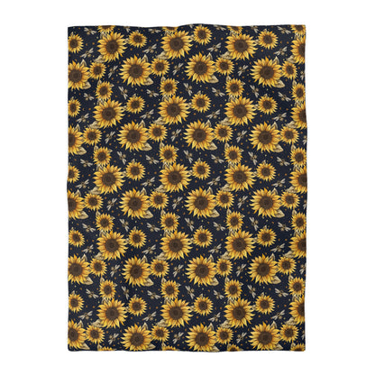 Sunflowers & Bees Microfiber Duvet Cover