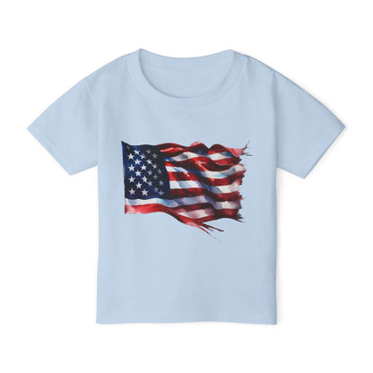 Distressed American Flag Heavy Cotton™ Toddler T-shirt