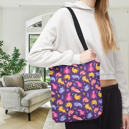Axolotl Adventures Canvas Tote Bag