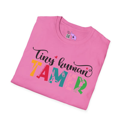 Tiny Human Tamer (Teacher) Adult T-shirt