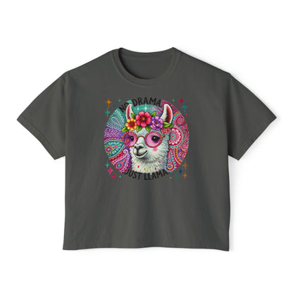 No Drama Just Llama Women's Boxy Tee