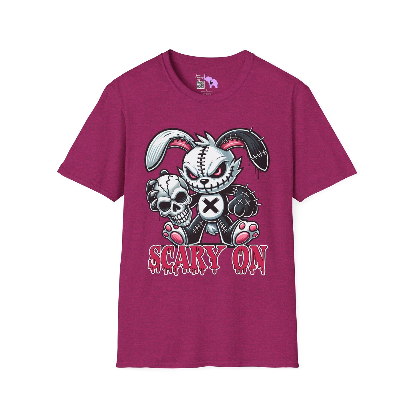Scary On Voodoo Bunny Adult T-shirt