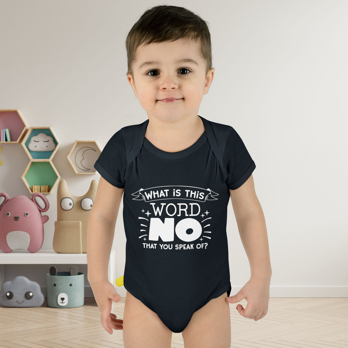 What Is This Word No That You Speak Of? Baby Rib Bodysuit