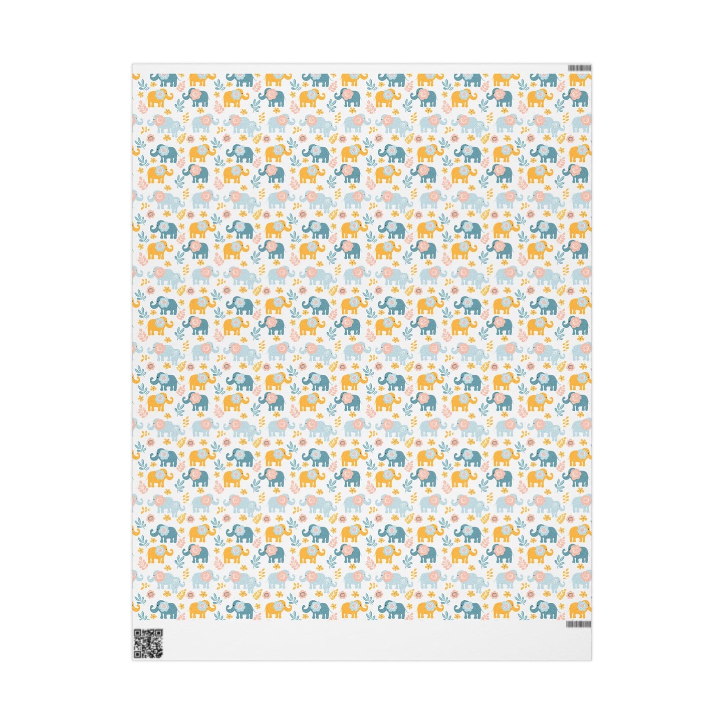 Elephants in Bloom Wrapping Paper