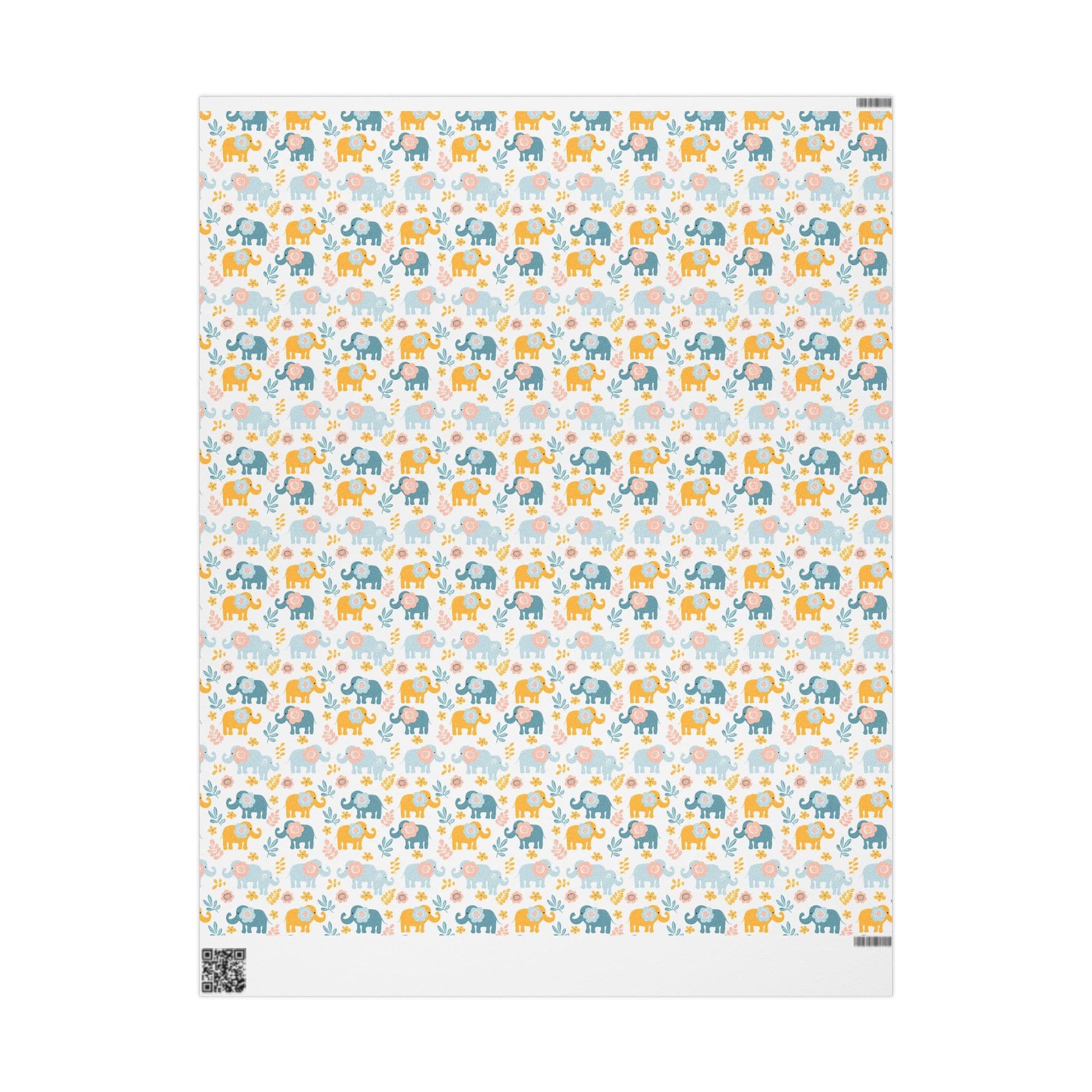 Elephants in Bloom Wrapping Paper