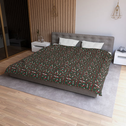 Holiday Brushstrokes Microfiber Duvet Cover