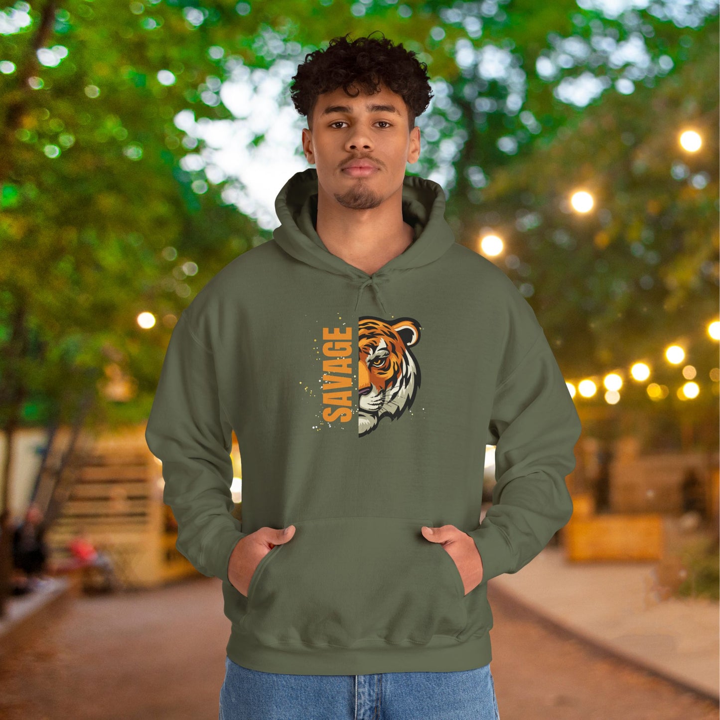Savage (Tiger) Heavy Blend™ Hooded Sweatshirt