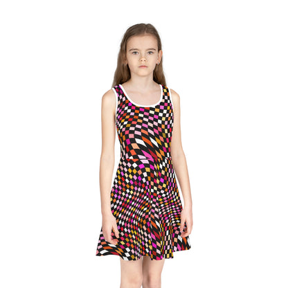 Warped Red Checkered Girls Sundress