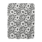 Black & White Forget-Me-Nots Fleece Blanket