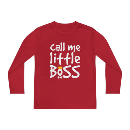 Call Me Little Boss Youth Long Sleeve Tee