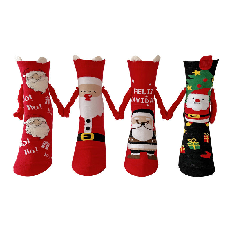 Adorable Christmas Magnetic Hand Holding Socks