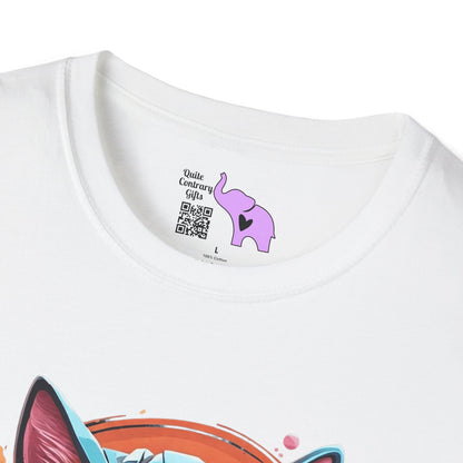 Adorable Kitty w/Flowers Adult T-shirt