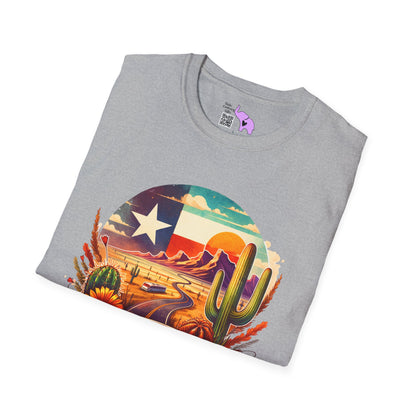 Texas Desert Roads Adult T-shirt