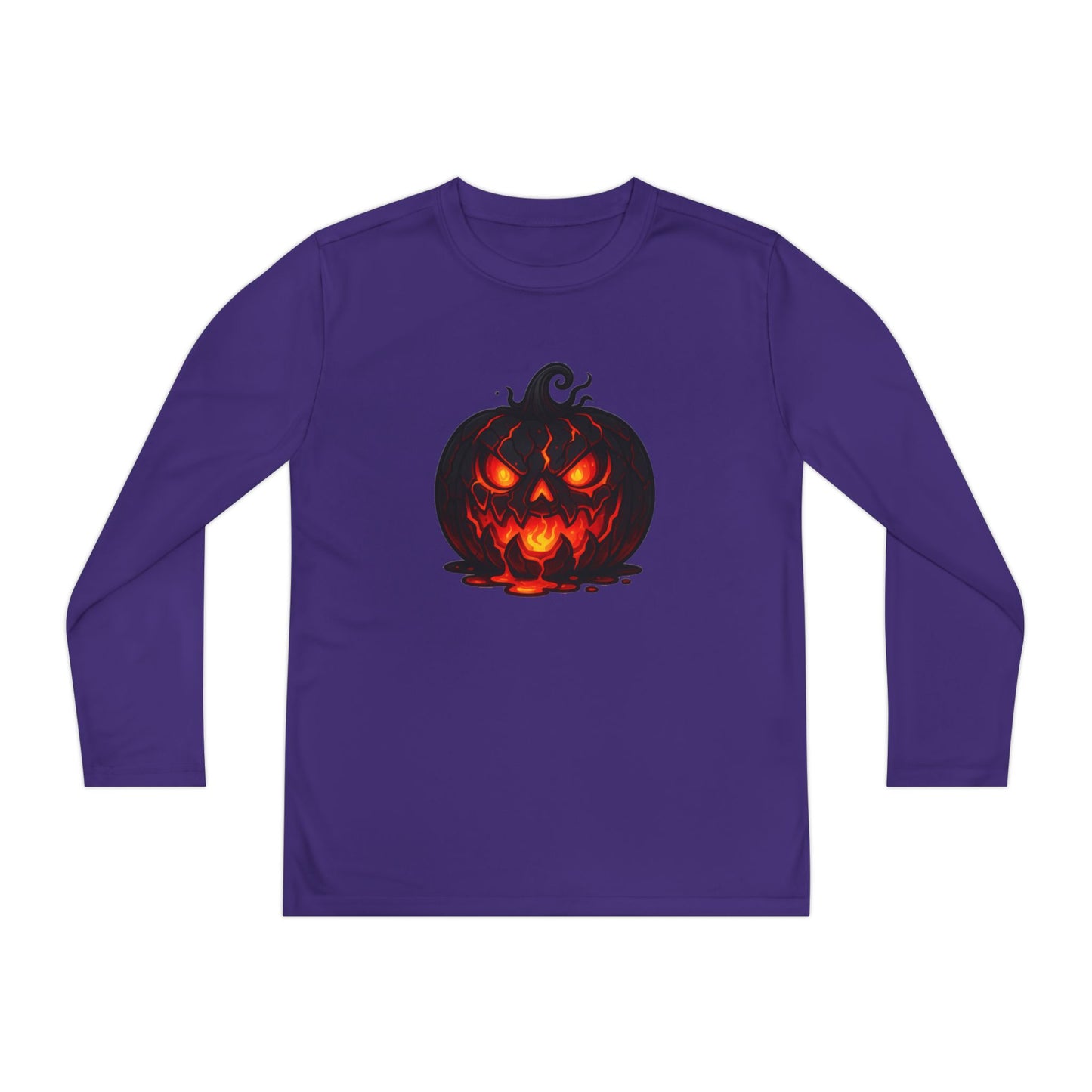 ""Inferno Jack-O’-Lantern Youth Long Sleeve Tee