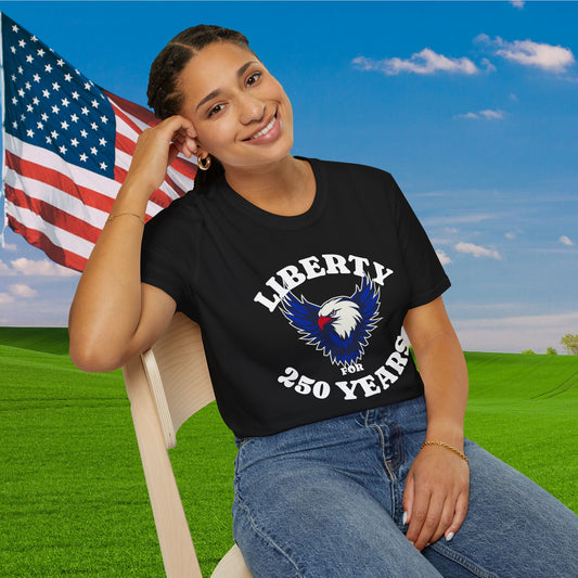 Liberty for 250 Years (Eagle) Adult T-shirt