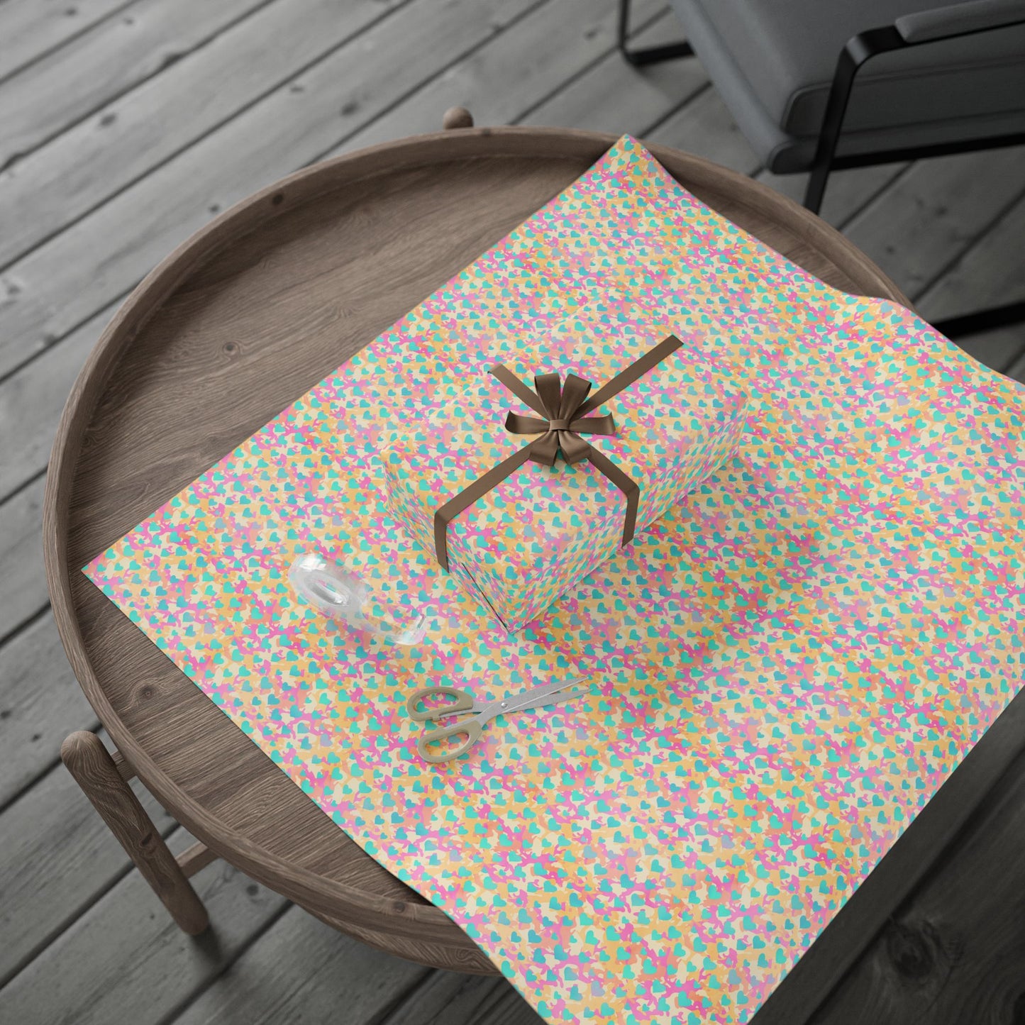 Sweetheart Camo Wrapping Paper