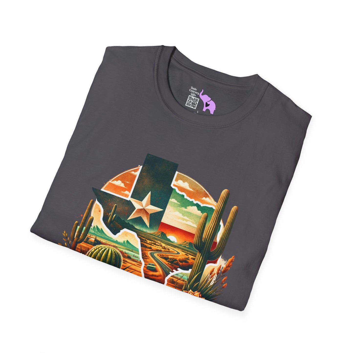 Texas Desert Roads 2 Adult T-shirt