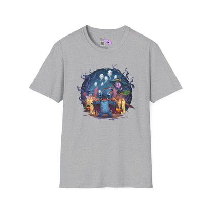 Halloween Stitch w/Ghosts and Witch Adult T-shirt