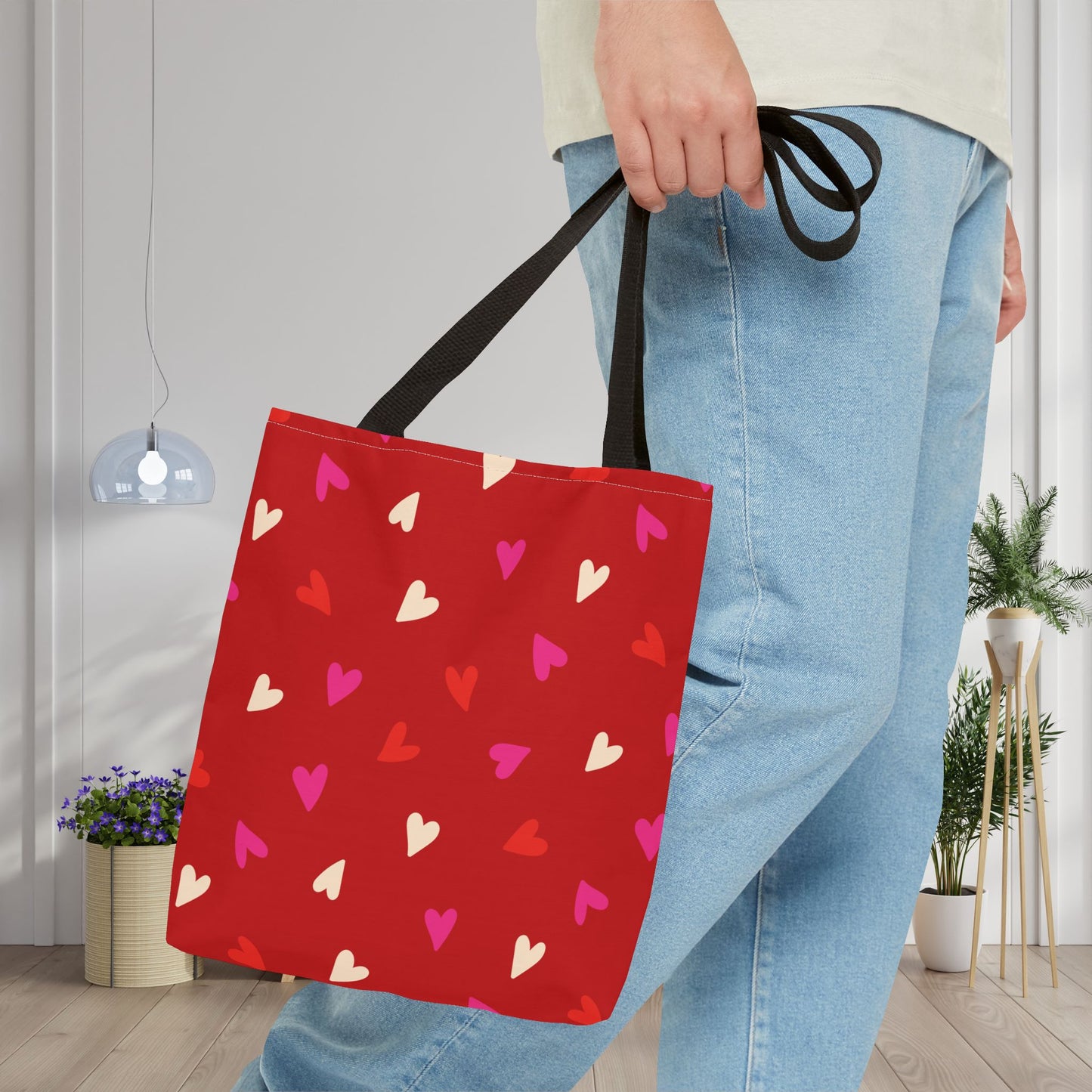 Cupid's Confetti Canvas Tote Bag