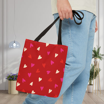 Cupid's Confetti Canvas Tote Bag
