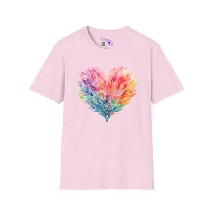 Feathery Heart Adult T-shirt