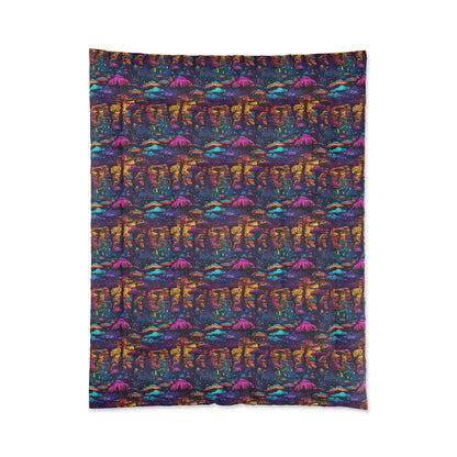 Psychedelic Spore Forest Comforter