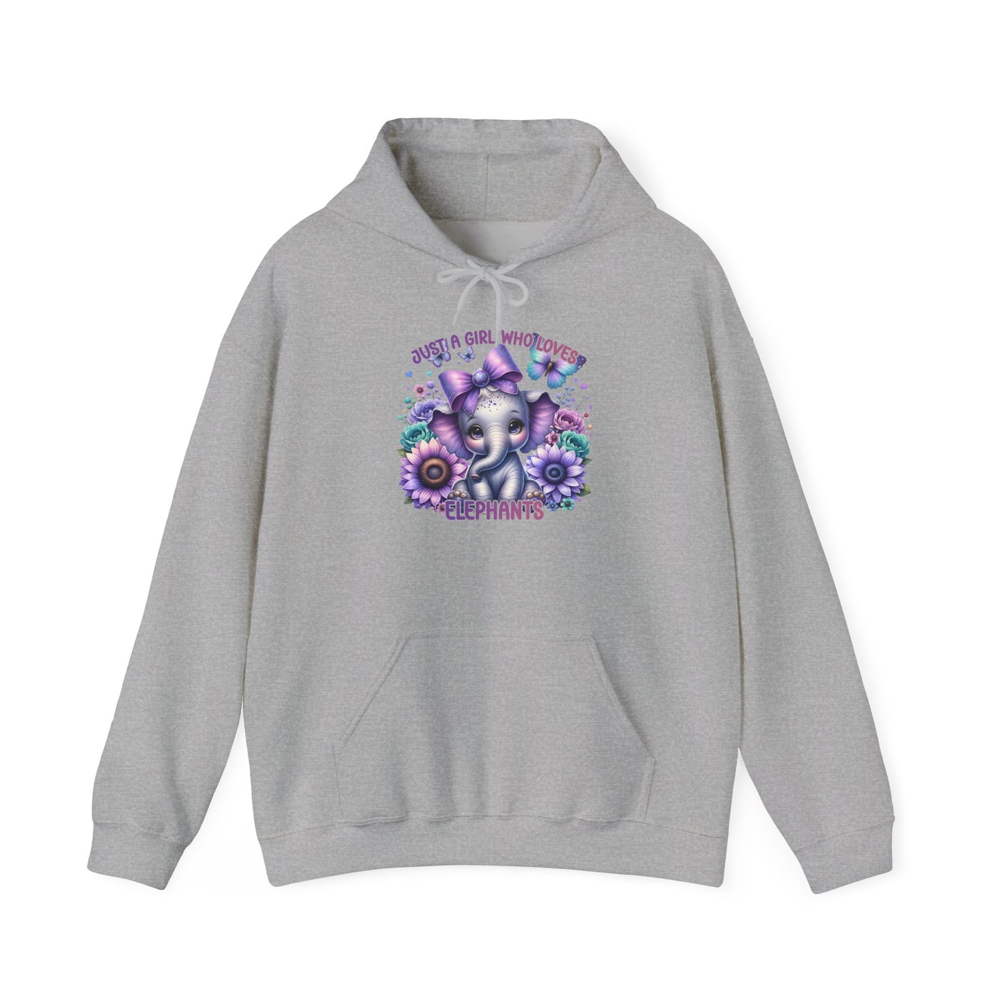 Just A Girl Who Loves Elephants Heavy Blend™ Hooded Sweatshirt